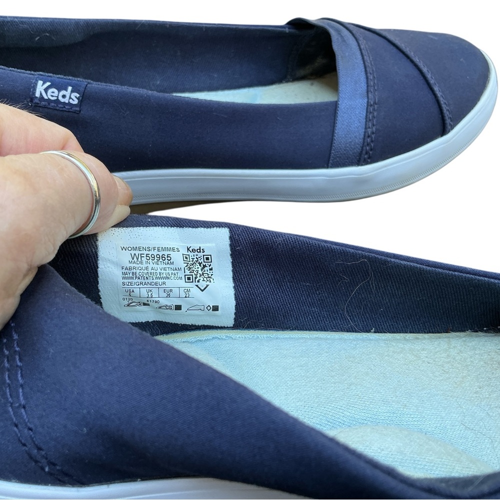 Keds Blue Slip On Calli II Canvas Shoes Size 6 EUC - Picture 3 of 7
